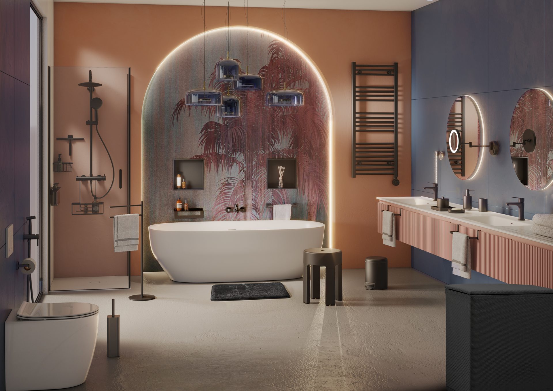 Ambiente baño Negro Mate — Gedy Ibérica